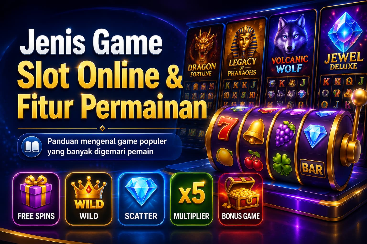 Jenis game slot online dan fitur permainan yang banyak digemari pemain